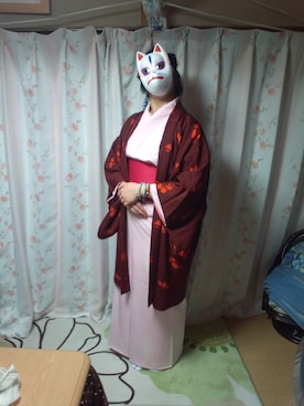 「狐面」｜(魔女)ラララ(狐叉)さん（レディース・164cm）の冬コーディネート