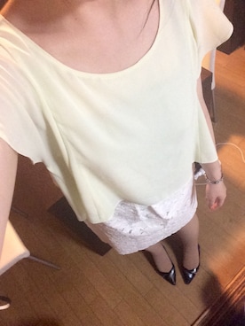 「STRAWBERRY-FIELDS（ストロベリーフィールズ）のアイテム（Tシャツ/カットソー）」を使った、はあちゃんさん（レディース・157cm）の夏コーディネート