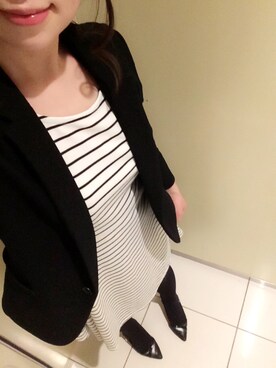 「お買い物」｜「アイテム（パンプス）」を使った、はあちゃんさん（レディース・156cm）の春コーディネート