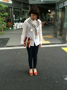 「NOMBRE IMPAIR（ノンブルアンペール）のアイテム（サンダル）」を使った、きょんさん（レディース・154cm）の春コーディネート