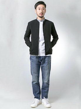 「シャツ×スウェット」｜moriyamaさん（メンズ・172cm）の冬コーディネート