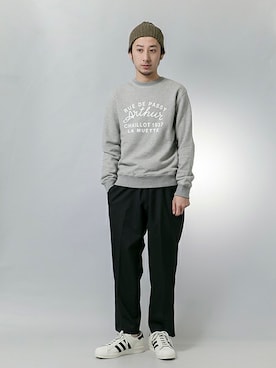 「URBAN RESEARCH（アーバンリサーチ）のアイテム（帽子）」を使った、moriyamaさん（メンズ・172cm）の春コーディネート
