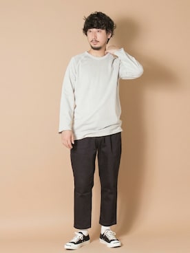 「ジャックパーセル」｜「アイテム（スウェット）」を使った、moriyamaさん（メンズ・172cm）の秋コーディネート