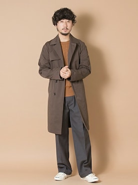 「URBAN RESEARCH（アーバンリサーチ）のアイテム（トレンチコート）」を使った、moriyamaさん（メンズ・172cm）の秋コーディネート