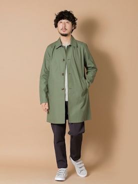 「URBAN RESEARCH（アーバンリサーチ）のアイテム（ステンカラーコート）」を使った、moriyamaさん（メンズ・172cm）の秋コーディネート