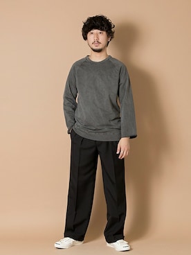 「ジャックパーセル」｜「アイテム（スウェット）」を使った、moriyamaさん（メンズ・172cm）の秋コーディネート
