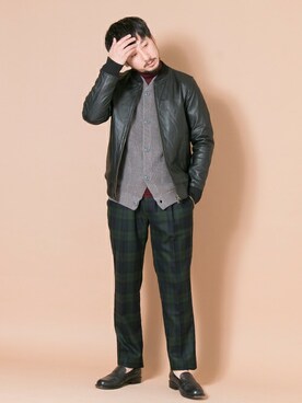 「URBAN RESEARCH（アーバンリサーチ）のアイテム（ブルゾン）」を使った、moriyamaさん（メンズ・172cm）の冬コーディネート