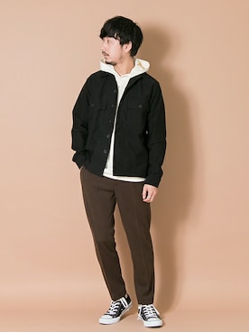 「アイテム（その他パンツ）」を使った、moriyamaさん（メンズ・172cm）の冬コーディネート