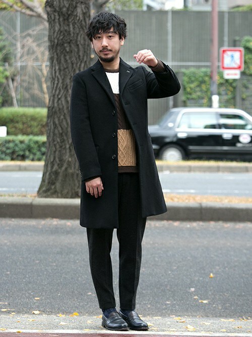moriyama使用「URBAN RESEARCH（UR PONTETORTO CHESTER COAT）」的時尚穿搭