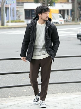 「URBAN RESEARCH（アーバンリサーチ）のアイテム（ブルゾン）」を使った、moriyamaさん（メンズ・172cm）の冬コーディネート