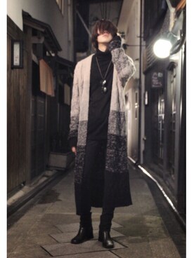 「SUPER FINE（スーパーファイン）のアイテム（その他パンツ）」を使った、GIROさん（メンズ・178cm）の秋コーディネート