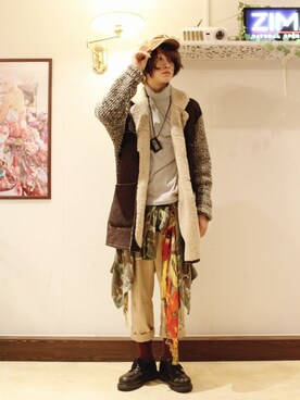 「STUSSY（ステューシー）のアイテム（キャスケット）」を使った、GIROさん（メンズ・178cm）の冬コーディネート