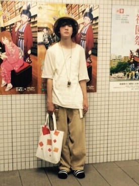 「eb's（エビス）のアイテム」を使った、GIROさん（メンズ・180cm）の夏コーディネート