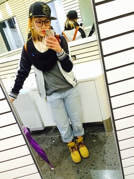 「COGU（コグ）のアイテム」を使った、mayuさん（レディース・154cm）の春コーディネート