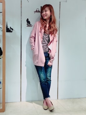 「GRAY MAGIC（グレイマジック）のアイテム」を使った、GMさん（レディース・160cm）の冬コーディネート