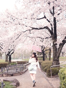 「雨」｜まみたんさん（レディース・167cm）の春コーディネート