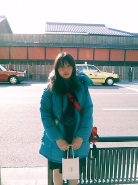 「Candy Stripper（キャンディストリッパー）のアイテム（ダウンジャケット/コート）」を使った、まみたんさん（レディース・167cm）の冬コーディネート