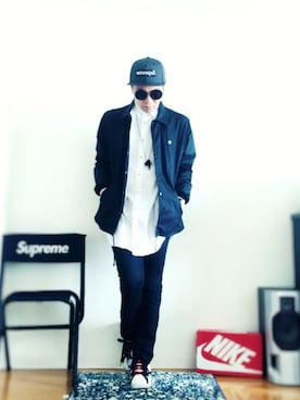 「HARE」｜「アイテム（ナイロンジャケット）」を使った、SHOGOFCT【BNG】さん（メンズ・168cm）の冬コーディネート