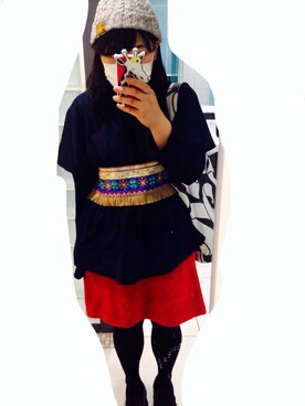 「Yves Saint Laurent（イヴサンローラン）のアイテム（スカート）」を使った、みなみさん（レディース・161cm）の秋コーディネート