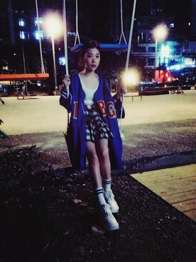 「skirt」｜Chelsea Liu さん（メンズ・163cm）の夏コーディネート