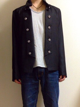 「semanticdesignのアイテム（その他アウター、ブラック系）」を使った、Krockさん（メンズ）の秋コーディネート