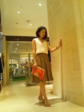 スタッフさん(レディース・157cm)の春コーディネート