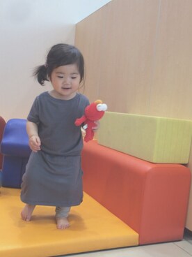 「ブルーグレー」｜aya＊tomoさん（キッズ・80cm）の春コーディネート
