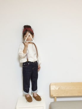 「アイテム（モカシン/デッキシューズ）」を使った、aya＊tomoさん（キッズ・110cm）の夏コーディネート