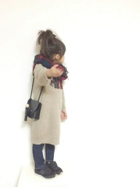 「Lee（リー）のアイテム（パンツ）」を使った、aya＊tomoさん（キッズ・110cm）の秋コーディネート