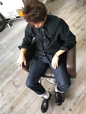 「PLAY COMME des GARCONS（プレイコムデギャルソン）のアイテム」を使った、SHIROさん（メンズ・170cm）の冬コーディネート