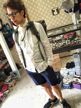 「アイテム（バックパック/リュック）」を使った、SHIROさん（メンズ・170cm・40代）の夏コーディネート