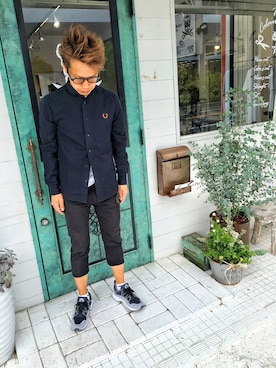 「RAF SIMONS（ラフシモンズ）のアイテム」を使った、SHIROさん（メンズ・170cm）の夏コーディネート