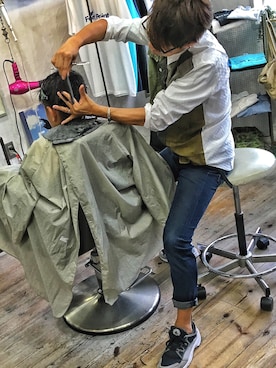 「Acne Studios（アクネストゥディオズ）のアイテム（デニムパンツ）」を使った、SHIROさん（メンズ・170cm）の秋コーディネート