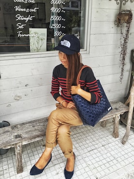 「アイテム（バッグ）」を使った、SHIROさん（メンズ・170cm・40代）の秋コーディネート