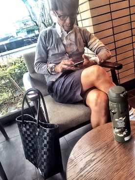 「アイテム（トートバッグ）」を使った、SHIROさん（メンズ・170cm・30代）の秋コーディネート