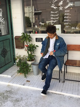 「アイテム（カバーオール）」を使った、SHIROさん（メンズ・169cm・30代）の冬コーディネート