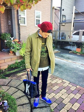 「Paul Smith（ポールスミス）のアイテム（その他シューズ）」を使った、おしむ@KENZO_MENさん（メンズ・173cm）の秋コーディネート