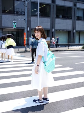 「travel」｜「アイテム（腕時計）」を使った、janfungさん（レディース・160cm）の夏コーディネート
