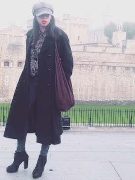 「UNSQUEAKY（アンスクウィーキー）のアイテム」を使った、Tsilさん（レディース・173cm）の秋コーディネート