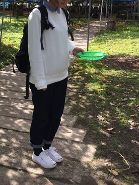 「CONVERSE（コンバース）のCONVERSE コンバース ジャック パーセル / JACK PURCEL（スニーカー）」を使った、ちひろさん（レディース・161cm）の秋コーディネート