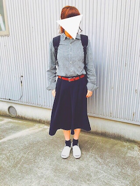 「Lee（リー）のアイテム（その他）」を使った、シさん（レディース・160cm）の春コーディネート