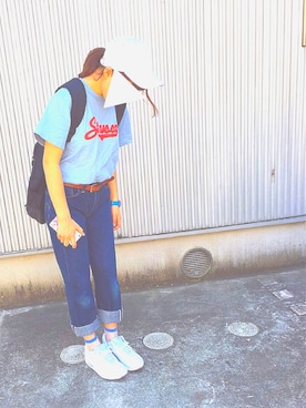 「Lee（リー）のアイテム（その他）」を使った、シさん（レディース・160cm）の春コーディネート