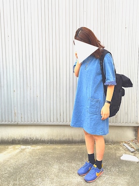 「Manhattan Portage（マンハッタンポーテージ）のSilvercup Backpack　-シルバーカップ バックパック-（バックパック/リュック）」を使った、シさん（レディース・160cm・10代）の春コーディネート