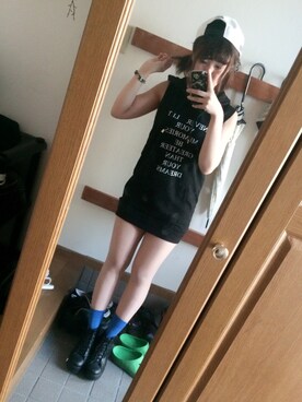 「CECIL McBEE（セシルマクビー）のアイテム（シャツワンピース）」を使った、Misaki。さん（レディース・155cm）の秋コーディネート