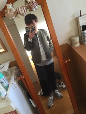 「アイテム（MA-1）」を使った、H.Kさん（メンズ・168cm・10代）の秋コーディネート