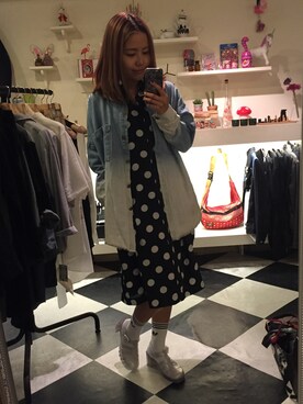 「アイテム（シャツワンピース）」を使った、Vera Liuさん（レディース・160cm・20代）の春コーディネート