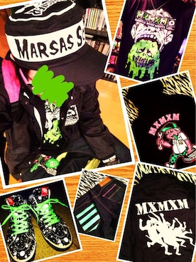 「MAGICAL MOSH MISFITS（マジカルモッシュミスフィッツ）のアイテム（ナイロンジャケット）」を使った、きのこ＠毒x毒x毒さん（メンズ・180cm）の冬コーディネート