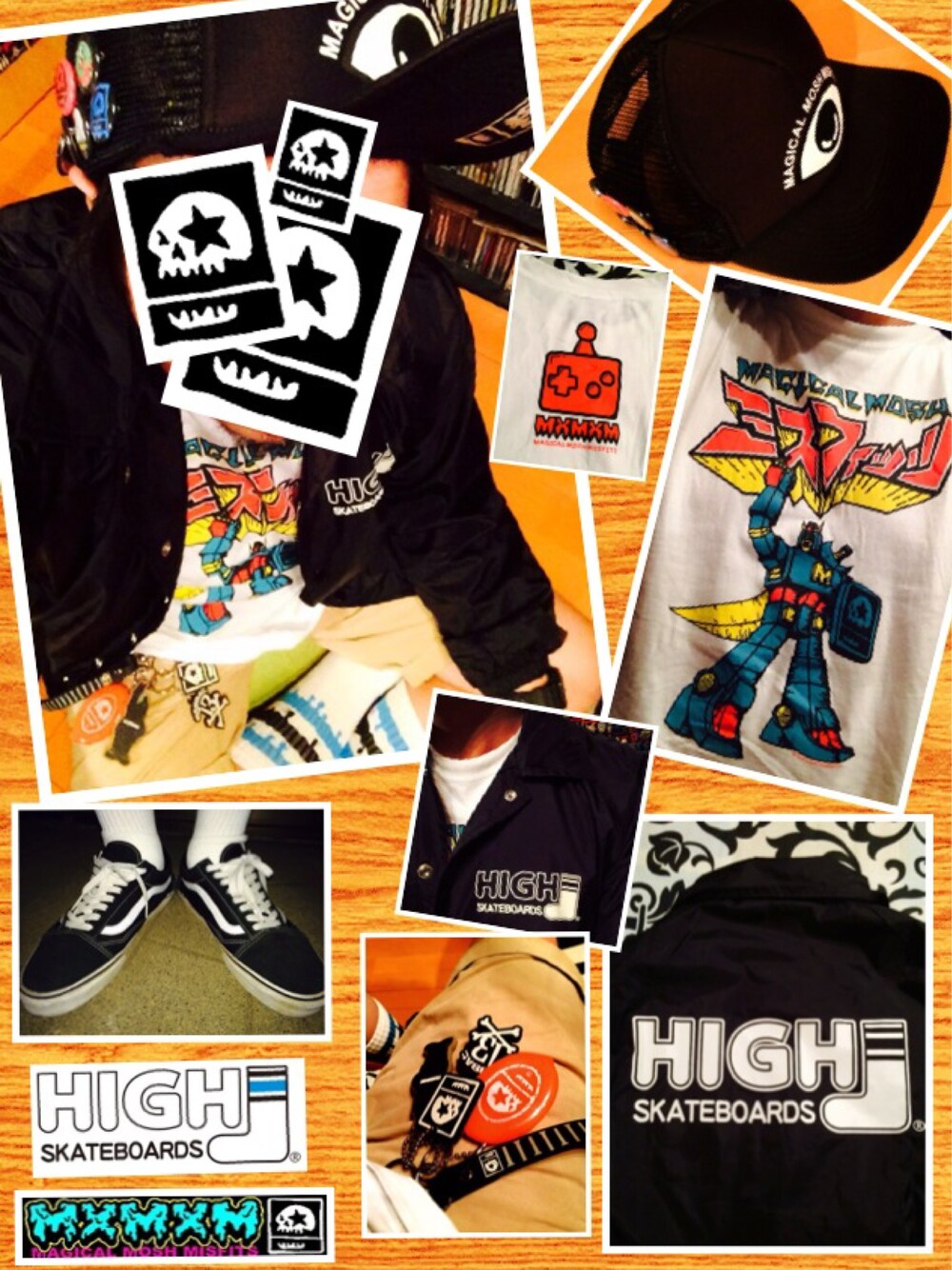 「マモミ、コーチジャケット、HIGHSOX、短パン、ハイソックス、ちょっとそこまで」｜「MAGICAL MOSH MISFITSのアイテム（キャップ、ブラック系）」を使った、きのこ＠毒x毒x毒さん（メンズ・180cm）の秋コーディネートの1枚目の写真
