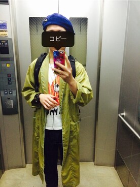 「NIKE（ナイキ）のアイテム（ハンチング/ベレー帽）」を使った、タクマヤマグチさん（メンズ・167cm）の夏コーディネート