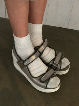 「サンダルに靴下」｜Rieko  さん（レディース・161cm）の春コーディネート